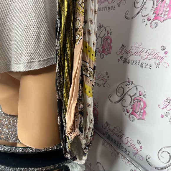 Free people waffle knit scarf arms bat wing bubble cuff oversized bohemian cute - Picture 3 of 8